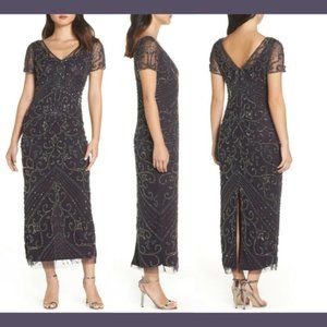 NWT Pisarro Nights Beaded Longline Gown in 8 (fits like 10)